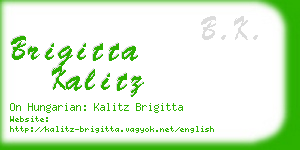 brigitta kalitz business card